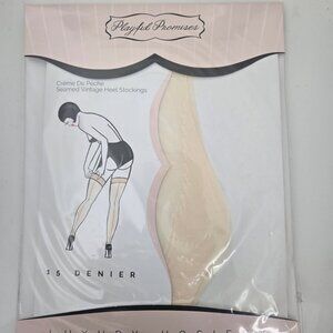 Playful Promises Seamed Vintage Stockings, NIB